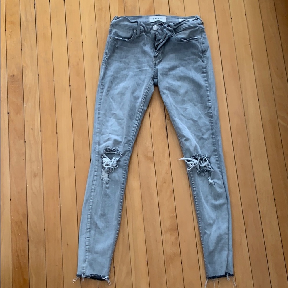 Grey Pacsun ripped skinny jeans